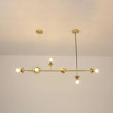 Nordic Long Glass Globe Pendant Light with Bubble Glass